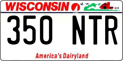 WI license plate 350NTR