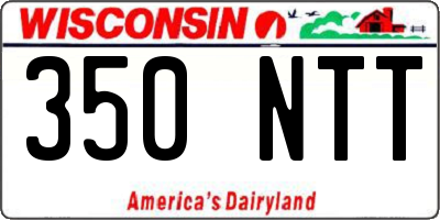 WI license plate 350NTT