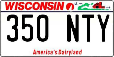 WI license plate 350NTY