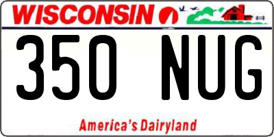 WI license plate 350NUG