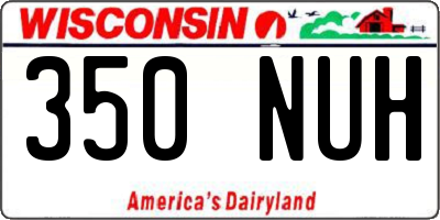 WI license plate 350NUH