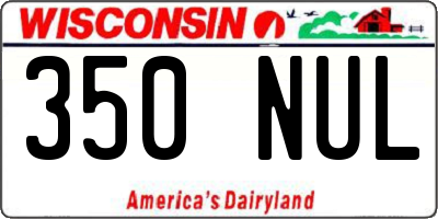 WI license plate 350NUL