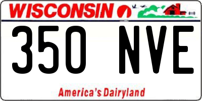 WI license plate 350NVE