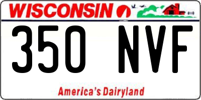 WI license plate 350NVF