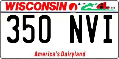 WI license plate 350NVI
