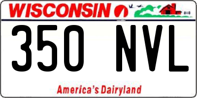 WI license plate 350NVL