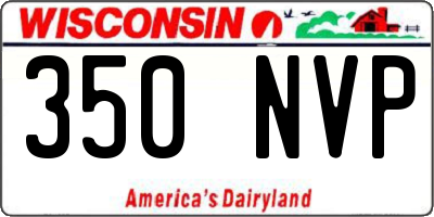 WI license plate 350NVP