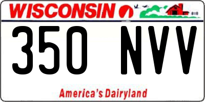 WI license plate 350NVV