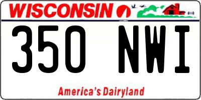 WI license plate 350NWI