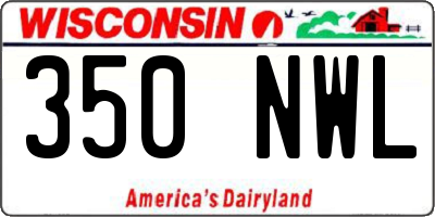 WI license plate 350NWL