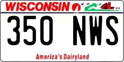 WI license plate 350NWS