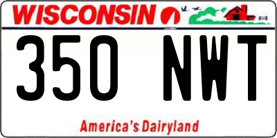 WI license plate 350NWT