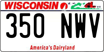 WI license plate 350NWV