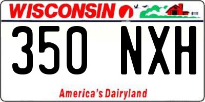 WI license plate 350NXH