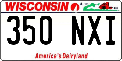 WI license plate 350NXI