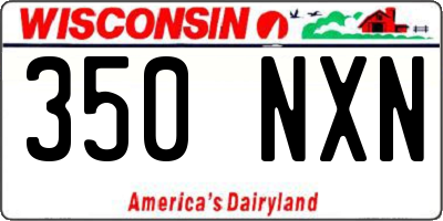 WI license plate 350NXN