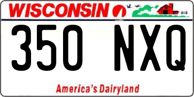 WI license plate 350NXQ