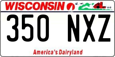 WI license plate 350NXZ