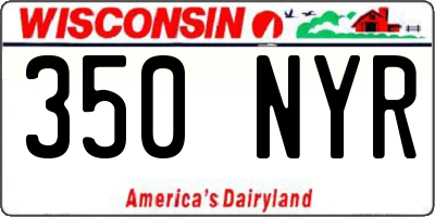 WI license plate 350NYR