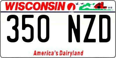 WI license plate 350NZD