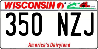 WI license plate 350NZJ