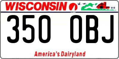 WI license plate 350OBJ