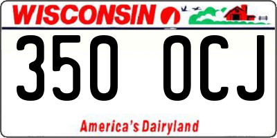 WI license plate 350OCJ