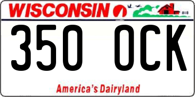 WI license plate 350OCK