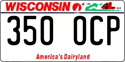 WI license plate 350OCP
