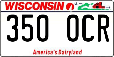 WI license plate 350OCR