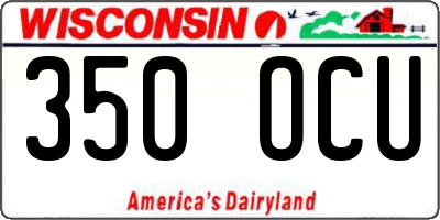 WI license plate 350OCU