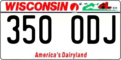 WI license plate 350ODJ