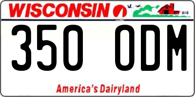 WI license plate 350ODM