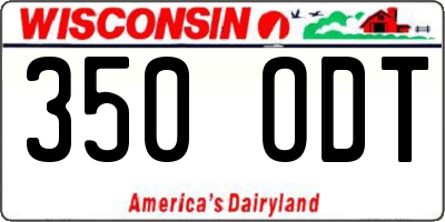 WI license plate 350ODT