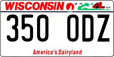 WI license plate 350ODZ