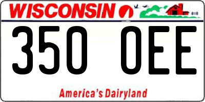 WI license plate 350OEE