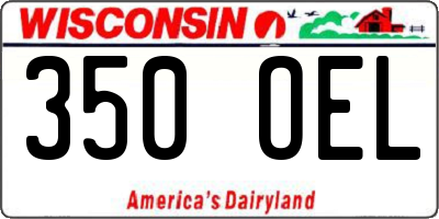 WI license plate 350OEL