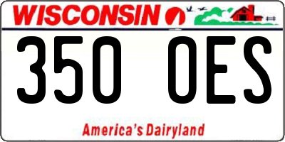 WI license plate 350OES
