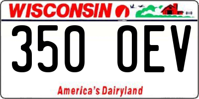 WI license plate 350OEV