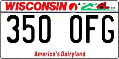 WI license plate 350OFG
