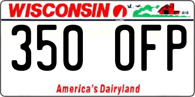 WI license plate 350OFP