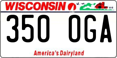 WI license plate 350OGA