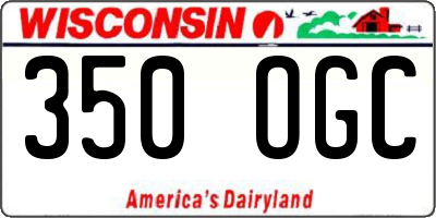 WI license plate 350OGC