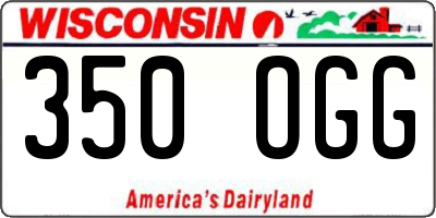 WI license plate 350OGG