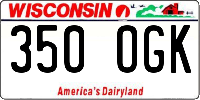 WI license plate 350OGK