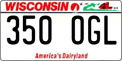 WI license plate 350OGL