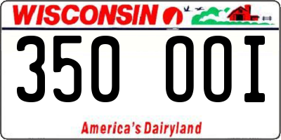 WI license plate 350OOI