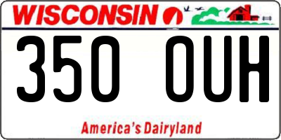WI license plate 350OUH