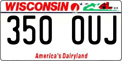 WI license plate 350OUJ