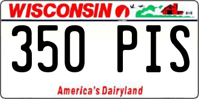 WI license plate 350PIS